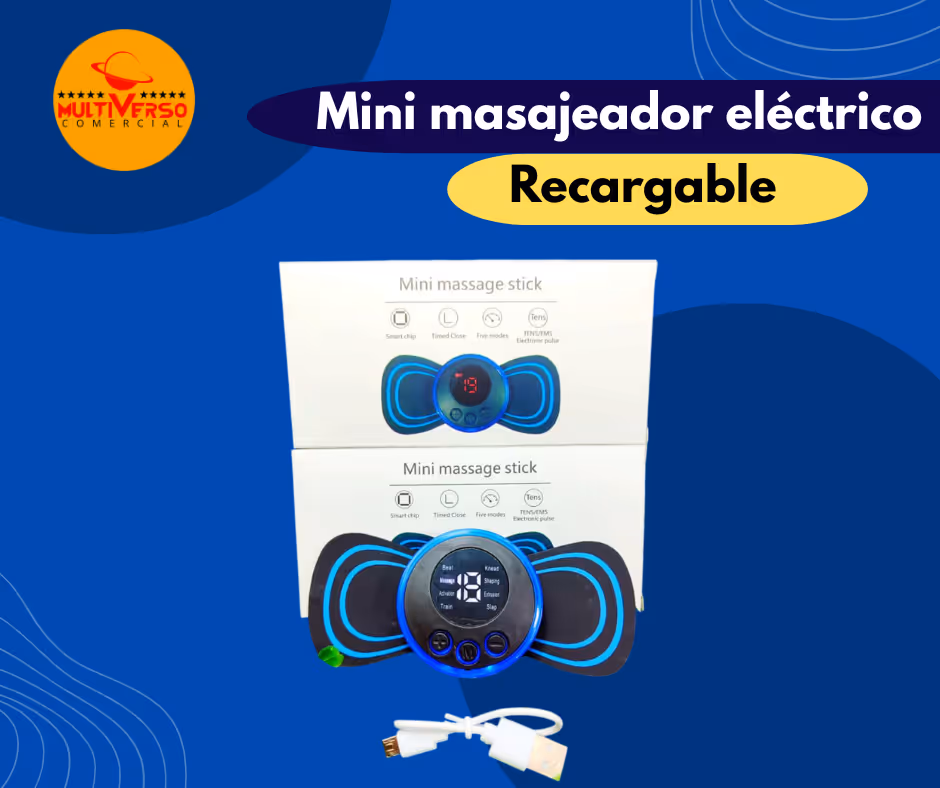 MINI MASAJEADOR ELÉCTRICO RECARGABLE 