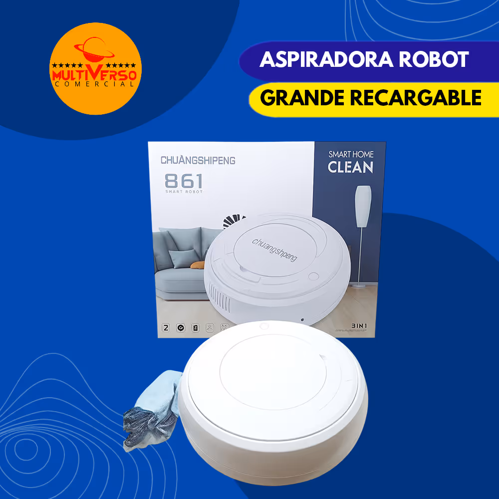 ASPIRADORA ROBOT GRANDE RECARGABLE