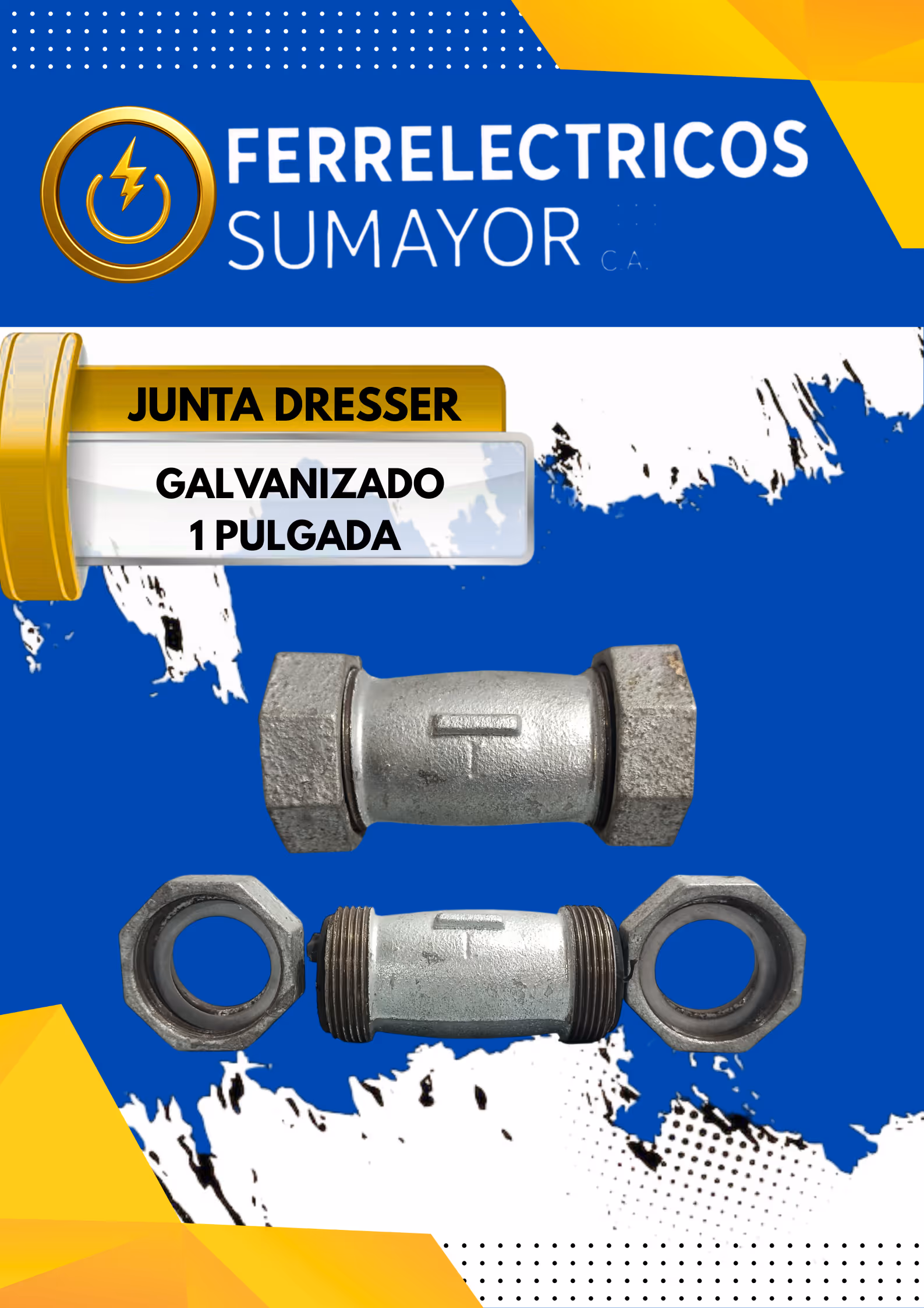 JUNTA DRESSER GALVANIZADO 1 PULGADA 