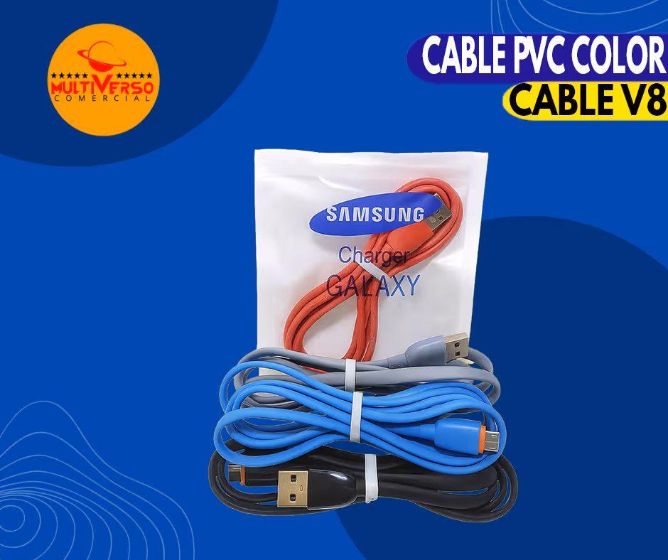 CABLE CARGADOR PVC COLOR V8