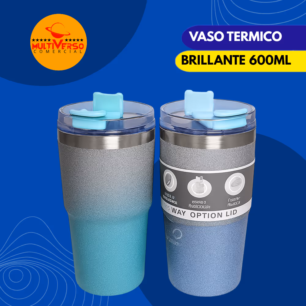 VASO TERMICO BRILLANTE DE 600ML