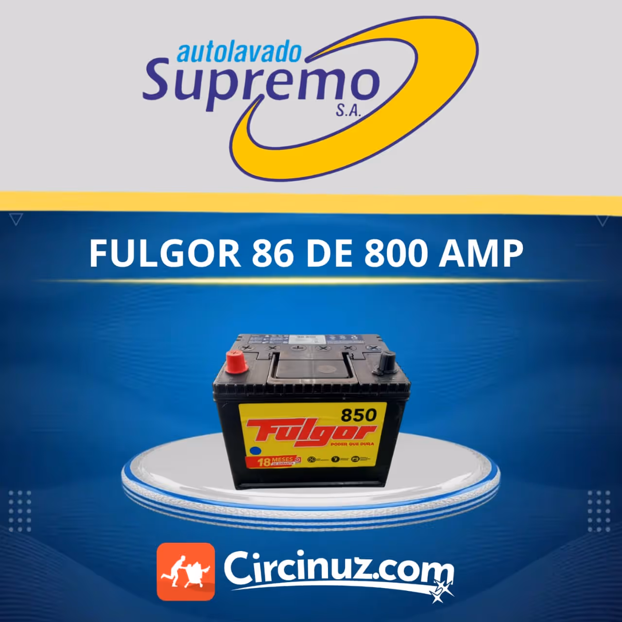 Fulgor 86 de 800 amp 