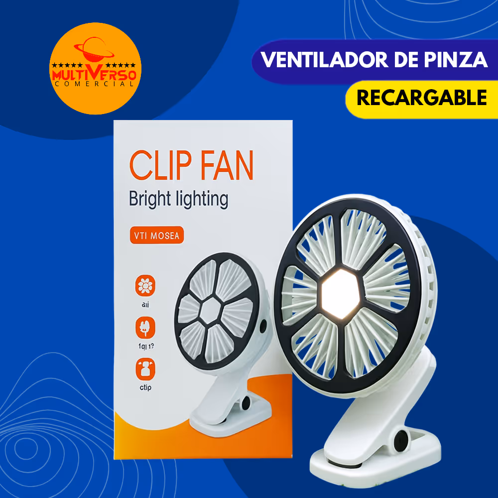 VENTILADOR CON PINZA RECARGABLE M2034