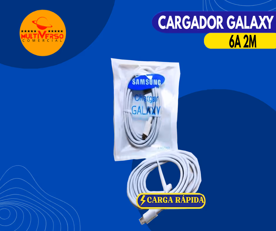 CABLE CARGADOR 6A DE 2Mts