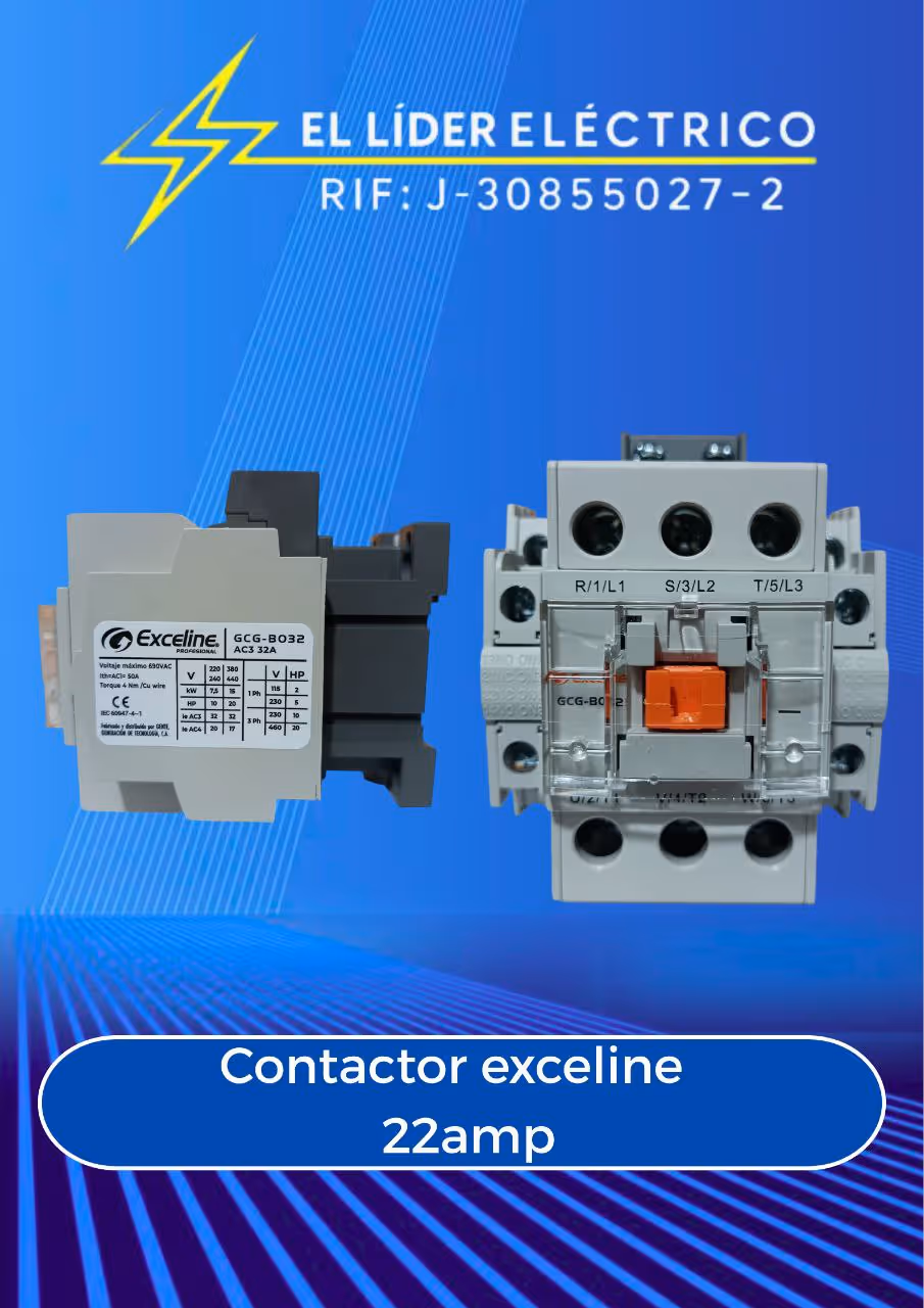 CONTACTOR DE 22 AMP EXCELINE