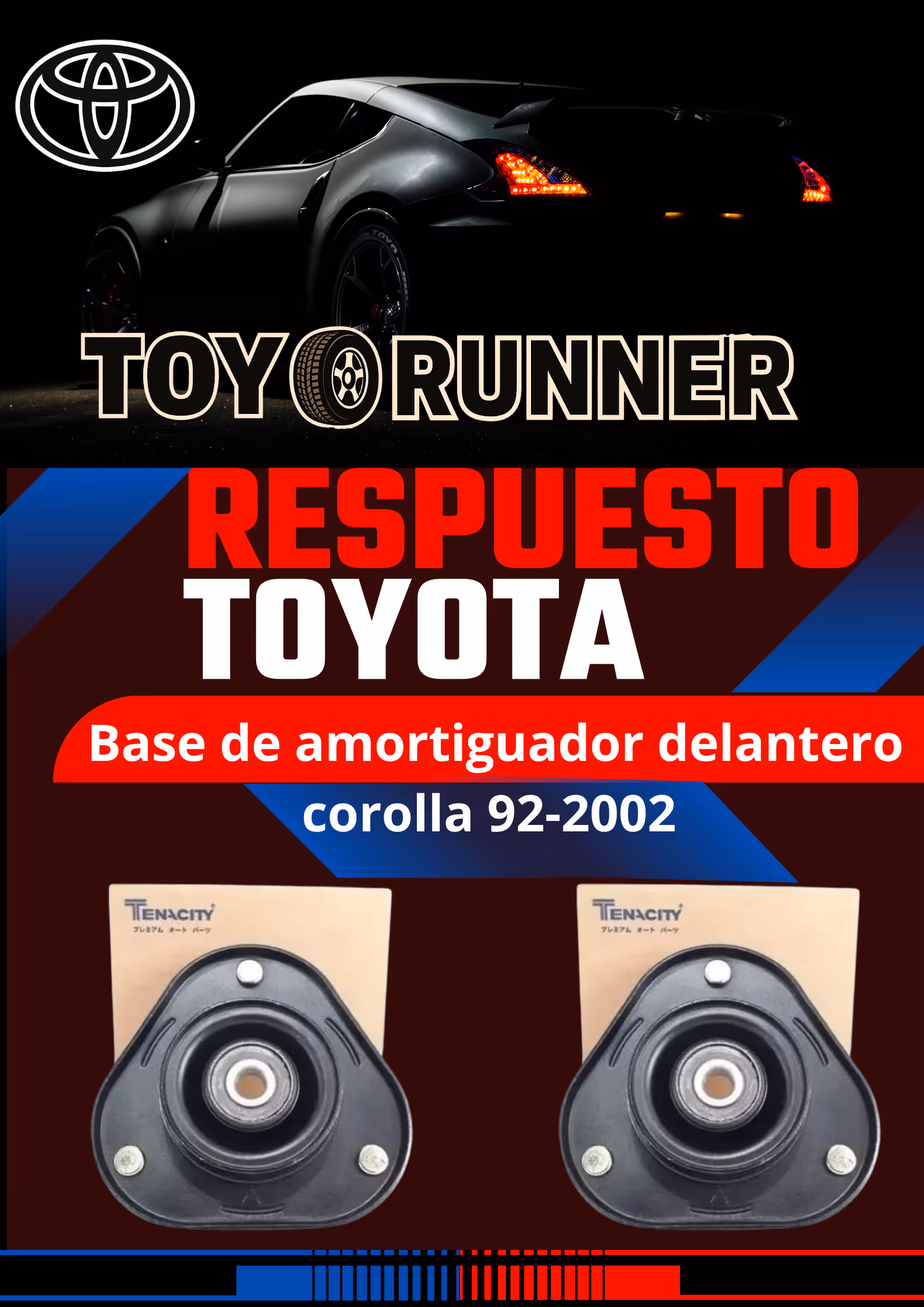 BASE DE AMORTIGUADOR DELANTERO COROLLA 92-02