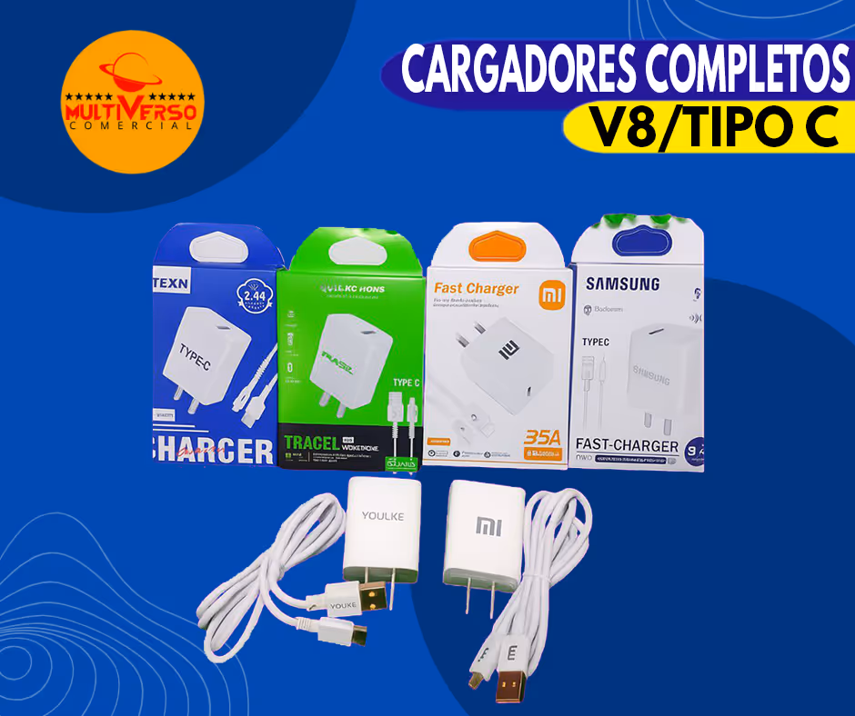 CARGADORES COMPLETOS V8/TIPO C
