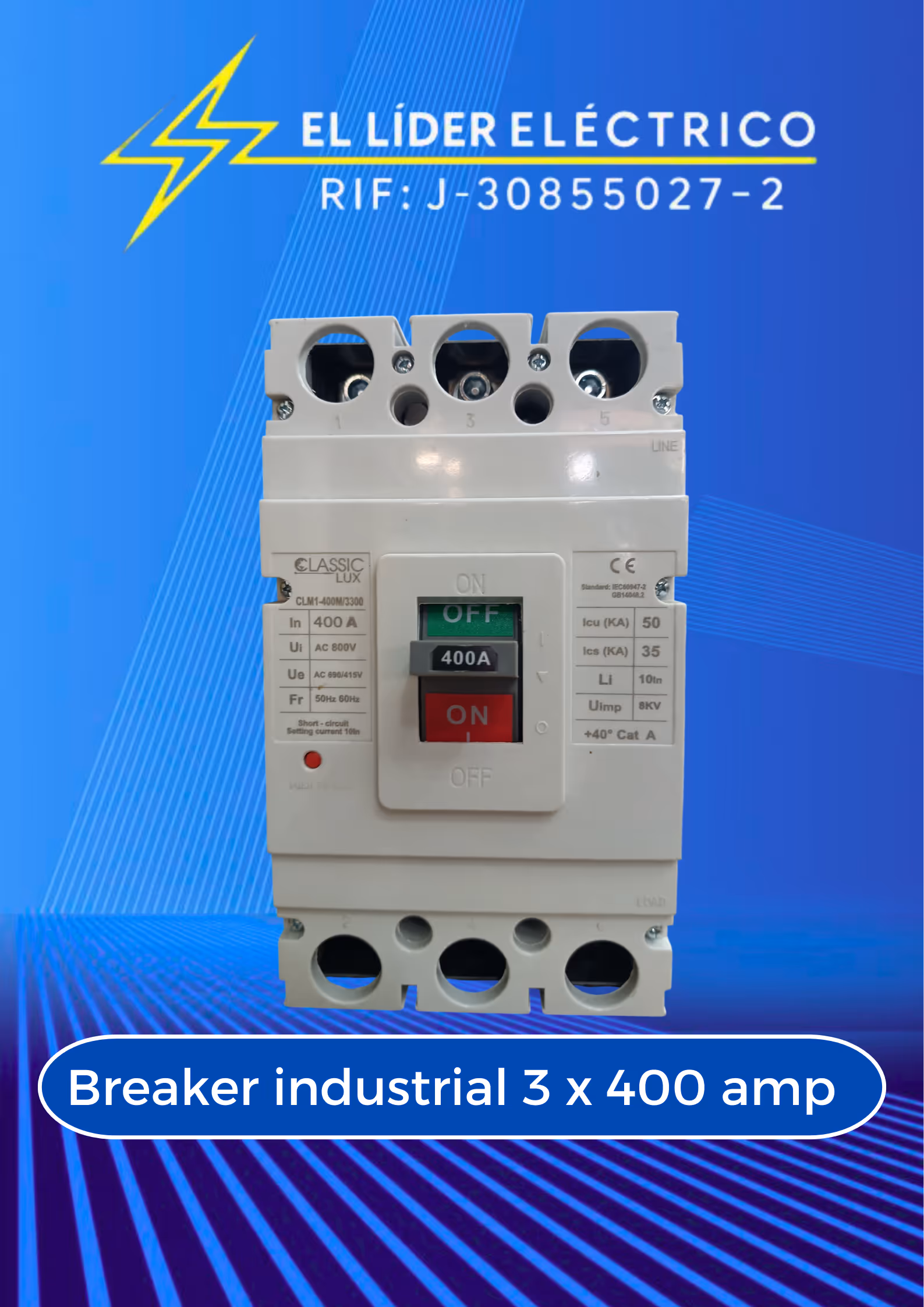 BREAKER INDUSTRIAL 3 X 400 AMP