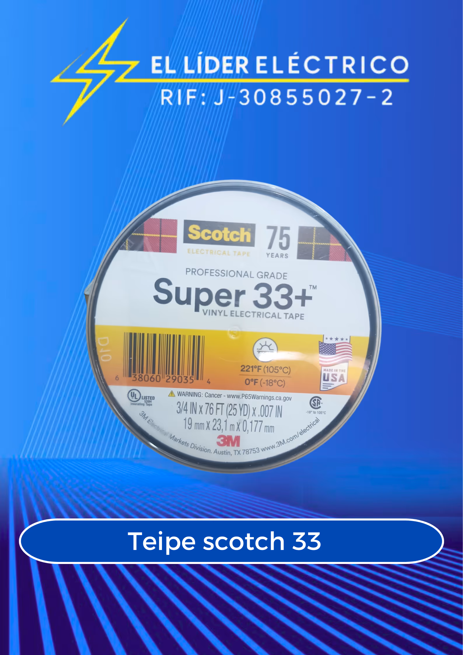 TEIPE 33 SCOTCH 3M VINIL ORIGINAL