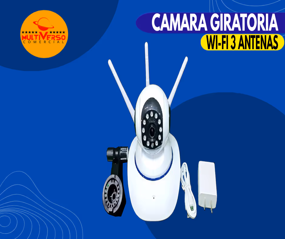 CAMARA WI-FI GIRATORIA DE 3 ANTENAS 