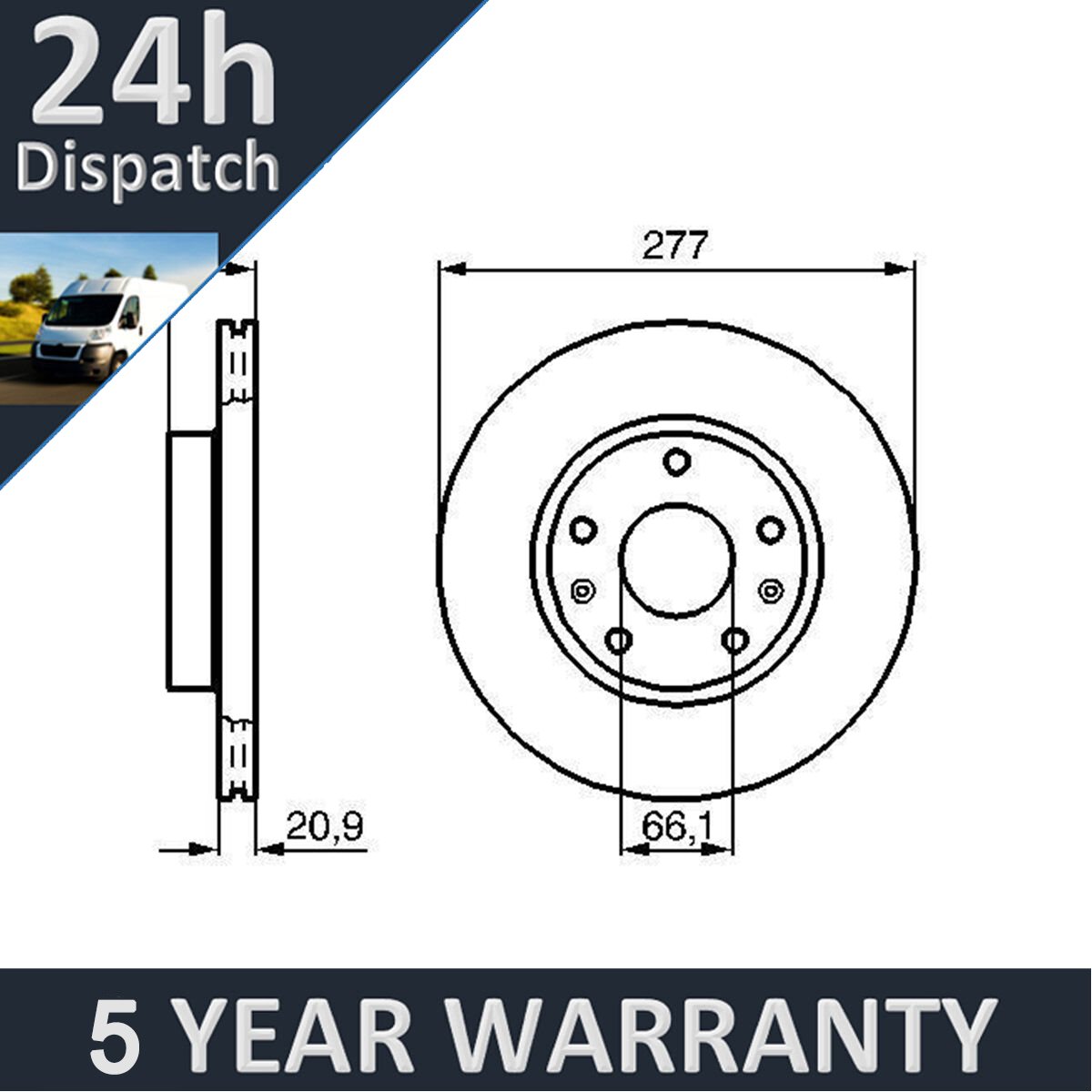 Fits Land Rover Freelander 1.8 2.0 D TD4 2.5 PV Front Brake Disc #2 SDB101070