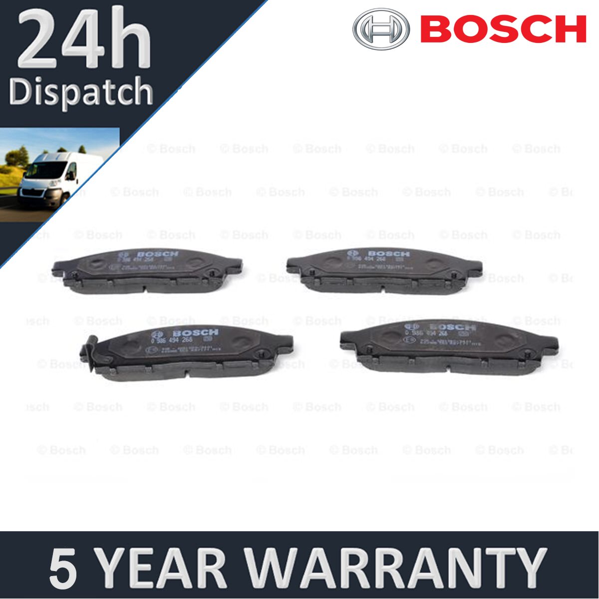 Fits Mitsubishi L200 2005-2015 L 200 2010-2024 Bosch Front Brake Pads Set - Picture 2 of 9