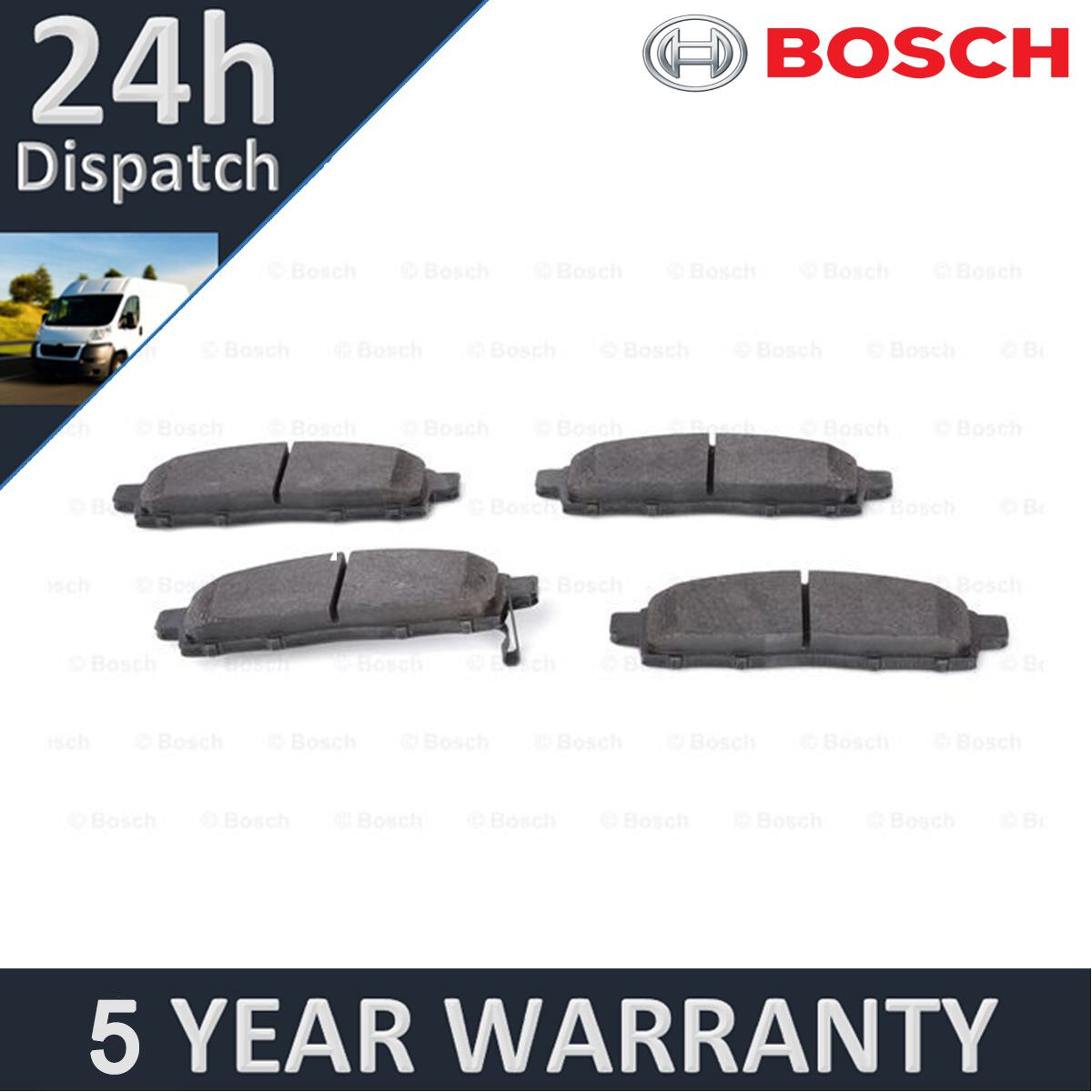 Fits Mitsubishi L200 2005-2015 L 200 2010-2024 Bosch Front Brake Pads Set - Picture 3 of 9