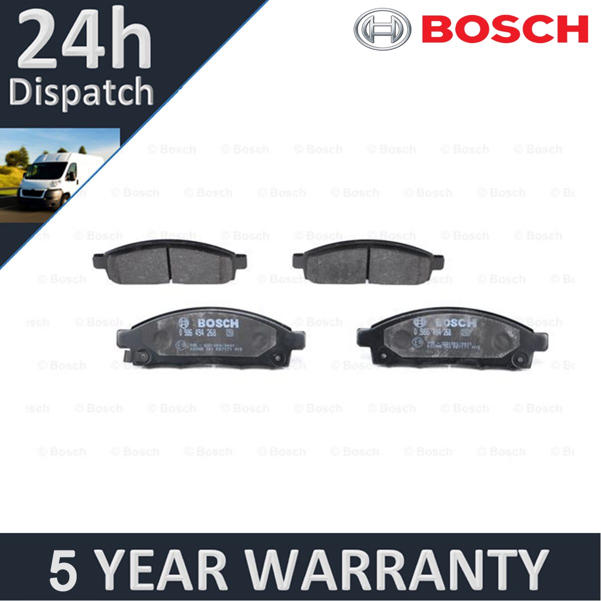 Fits Mitsubishi L200 2005-2015 L 200 2010-2024 Bosch Front Brake Pads Set - Picture 7 of 9