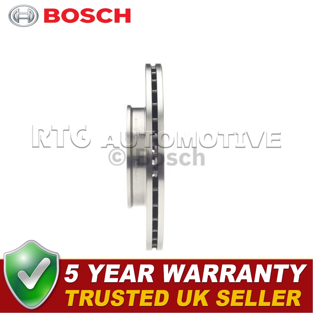 Bosch Front Brake Disc Fits Hyundai i20 2008-2015 Kia Rio 2005-2011 517121G000