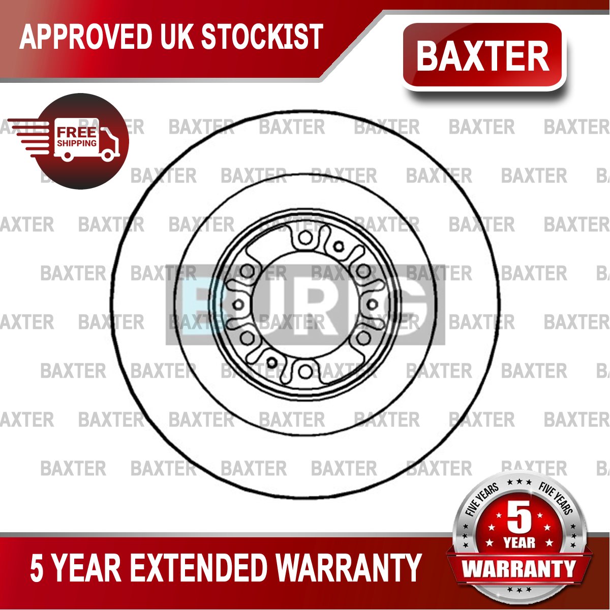 Fits Mitsubishi L200 Challenger / Shogun Sport Baxter Front Brake Disc #1