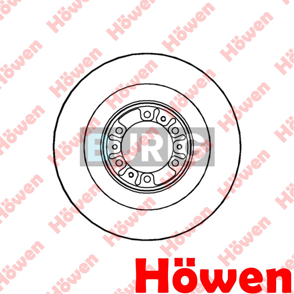 Fits Mitsubishi L200 Challenger / Shogun Sport Brake Disc Front Howen #1