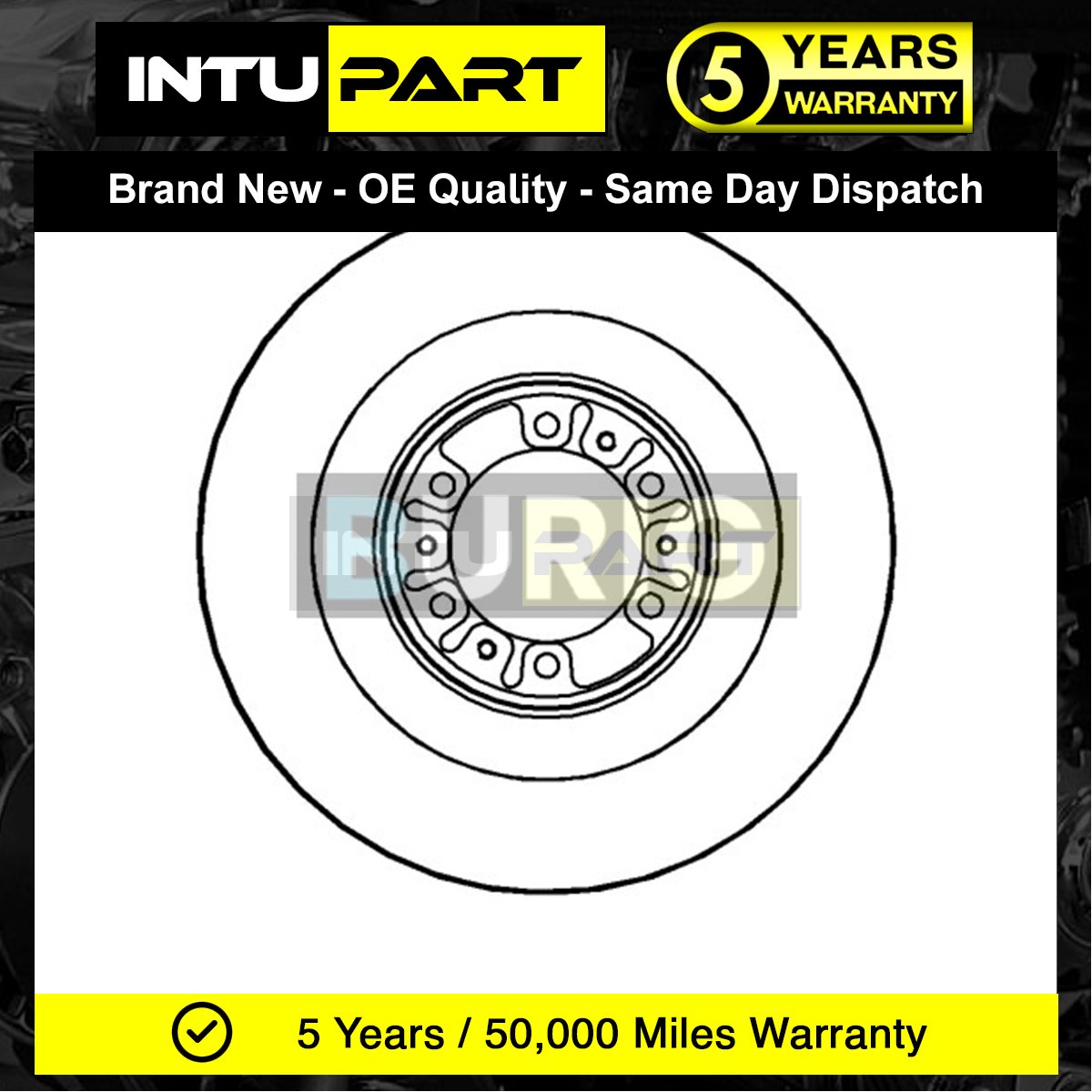 Fits Mitsubishi L200 Challenger / Shogun Sport Intupart Front Brake Disc #1