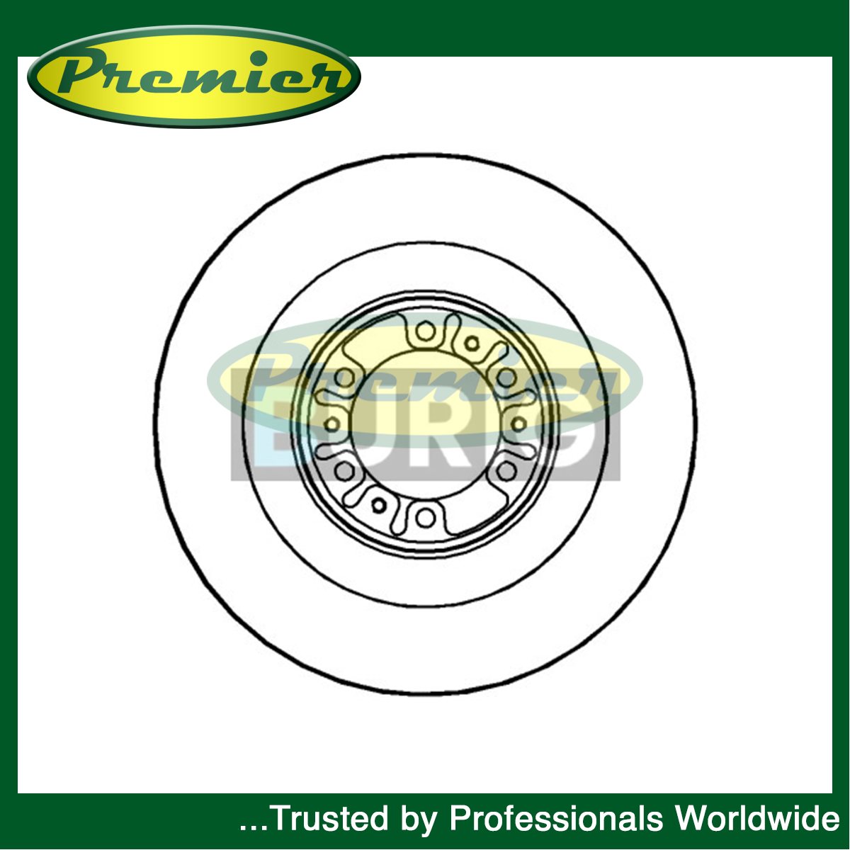 Premier Front Brake Disc Fits Mitsubishi L200 Challenger / Shogun Sport #1