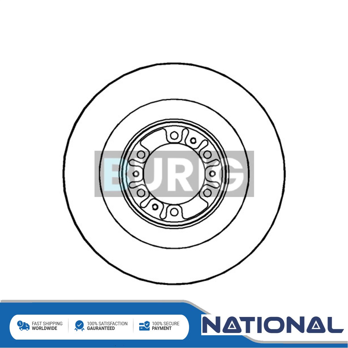 Fits Mitsubishi L200 Challenger / Shogun Sport Brake Disc Front Burig #1