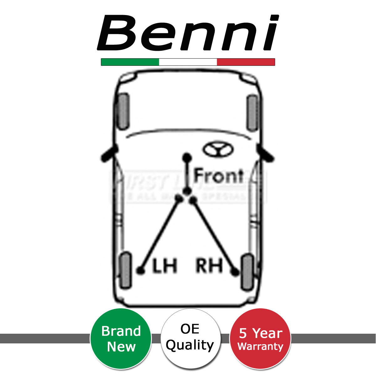 Hand Brake Cable Left Benni Fits Nissan Bluebird 1972-1979 1.6 1.8 36531Q2104 - Picture 2 of 6