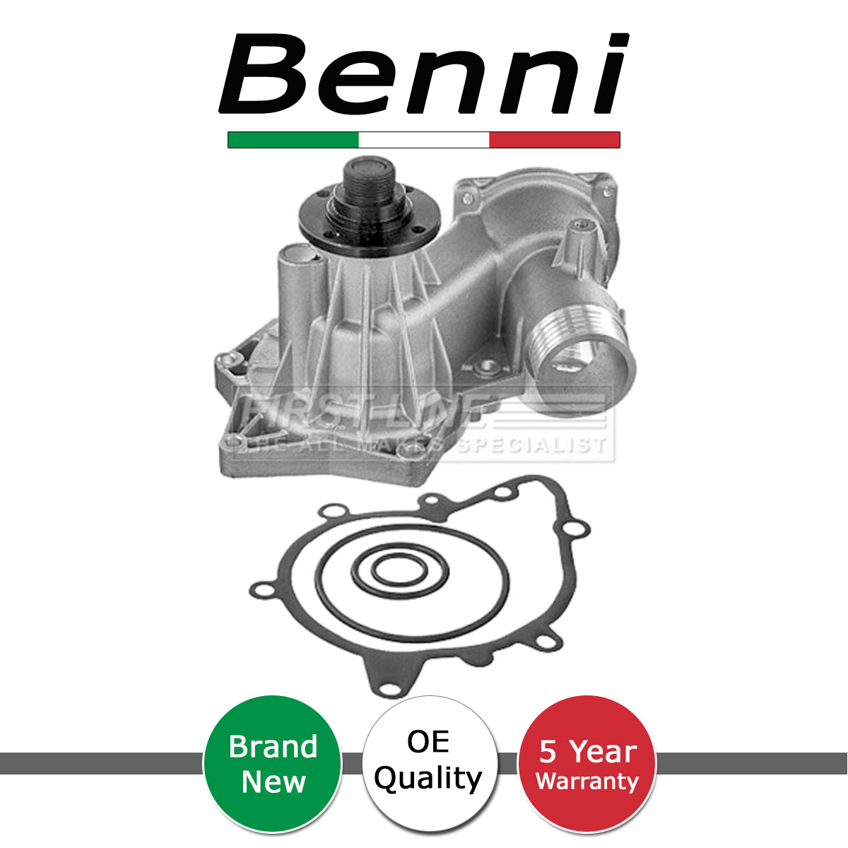 Water Pump Benni Fits BMW 5 Series 1992-1996 Z8 2000-2003 3.0 4.0 4.9 - Picture 1 of 4