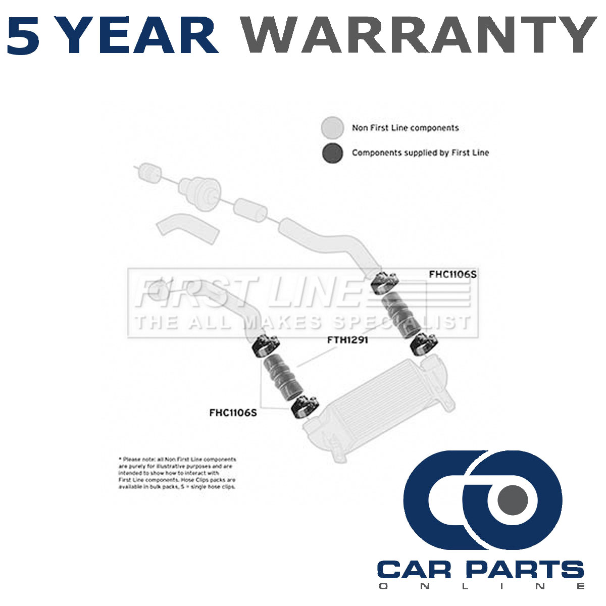 Turbo Hose CPO Fits Ford Focus 1998- Transit Connect 2002-2013 Fiesta 2000-2002 - Picture 1 of 6
