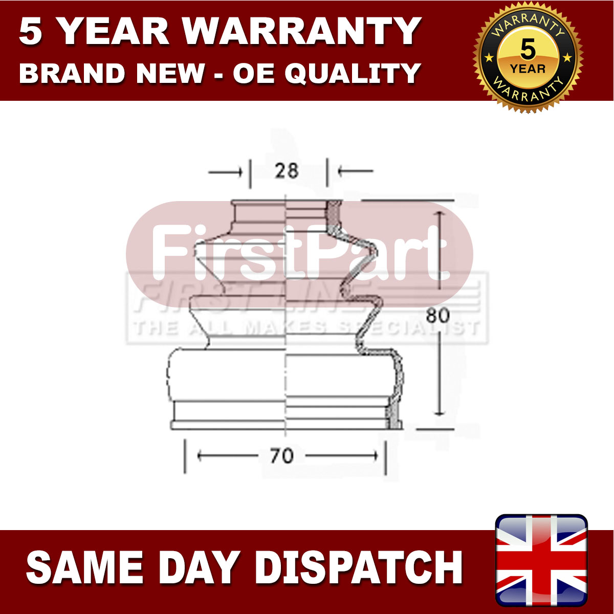 Fits Austin Metro 1984-1990 1.3 FirstPart Rear Outer CV Joint Boot Set ...