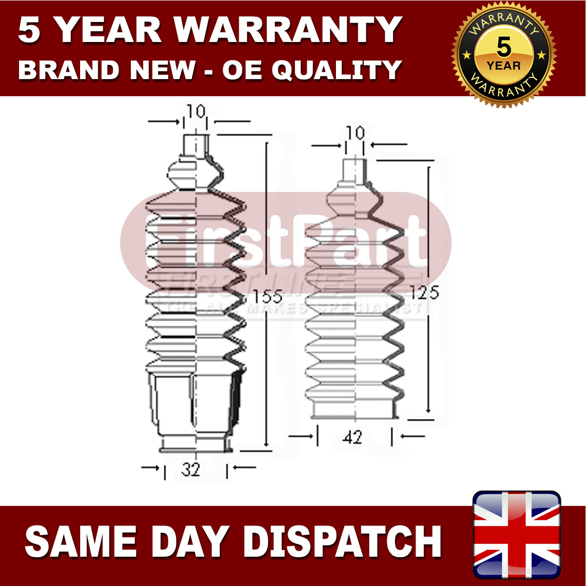 Fits Ford Capri Escort Talbot Avenger FirstPart Front Steering Rack ...