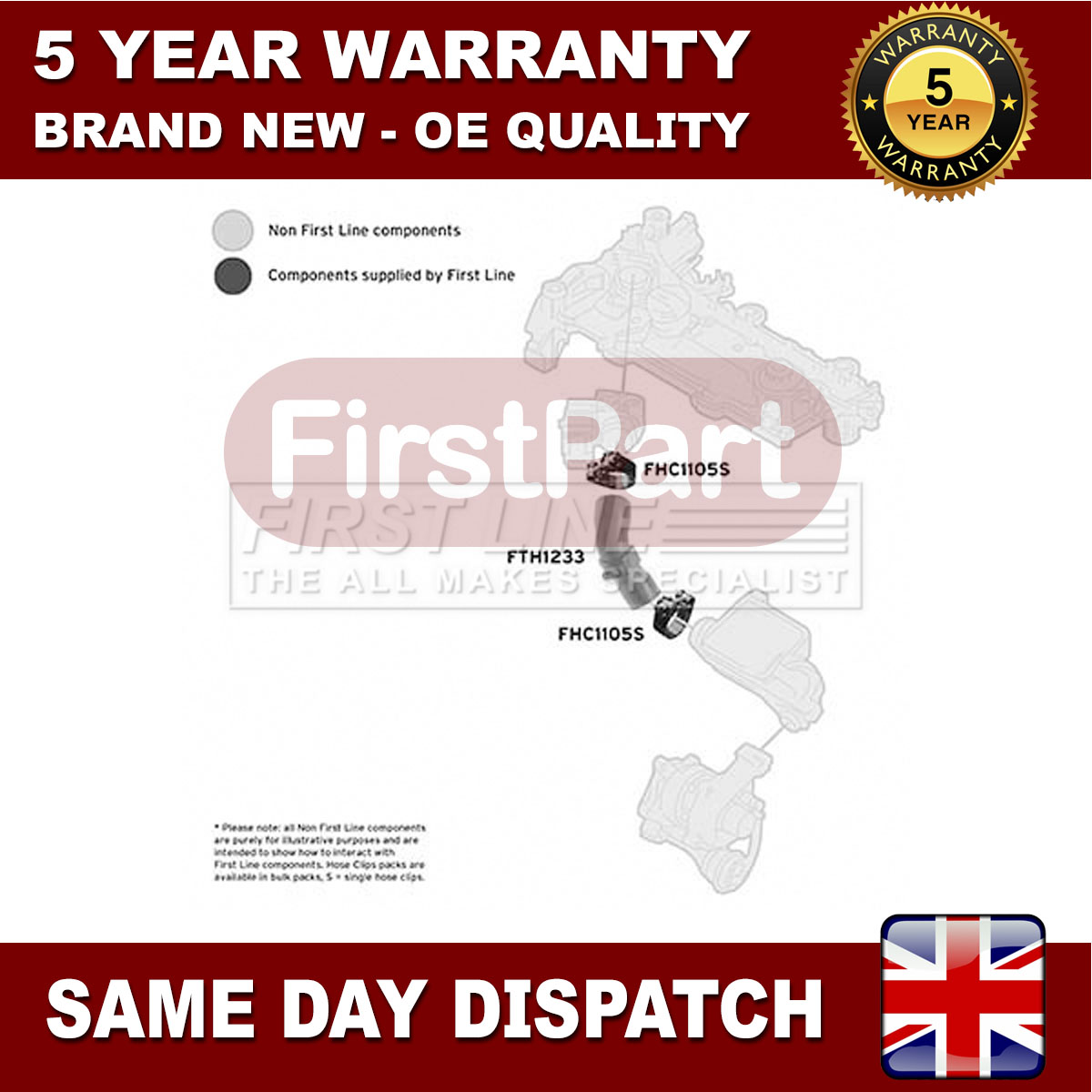 Fits Fiesta Fusion 206 207 C3 1.4 dCi HDi FirstPart Turbo Hose 143445 ...