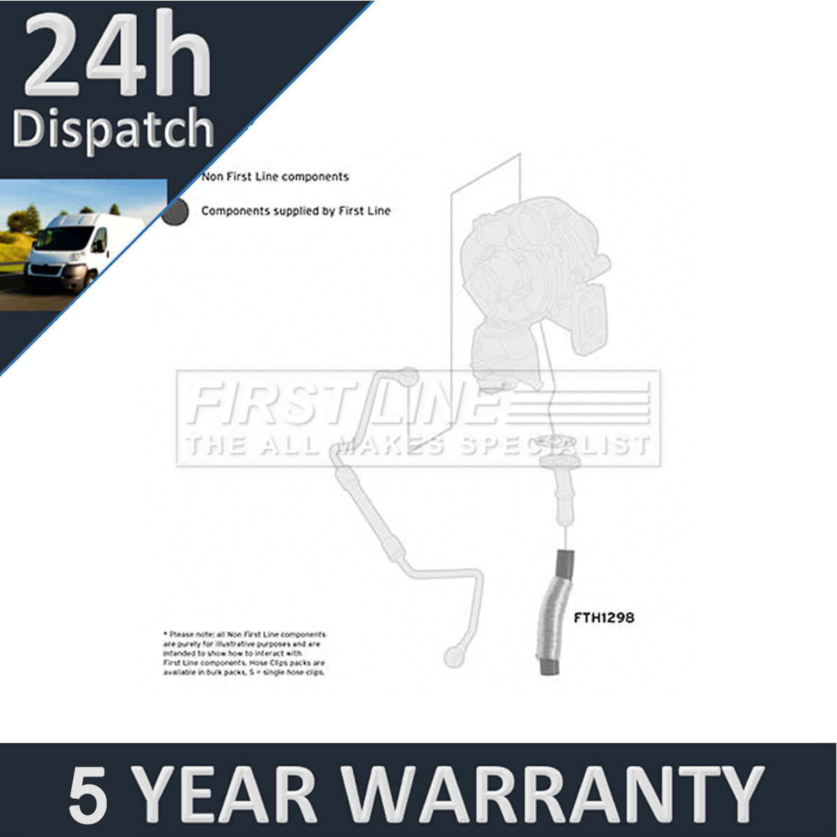 Manguera turbo para Volvo C30 V50 S40 S80 Ford Focus C-Max 1.6 D dCi Purevue - Imagen 1 de 6