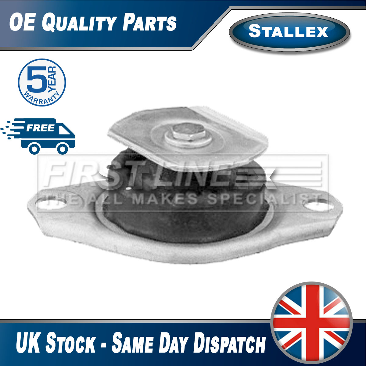 Fits Fiat Multipla 1999-2010 1.6 Engine Mounting Rear Upper Stallex ...