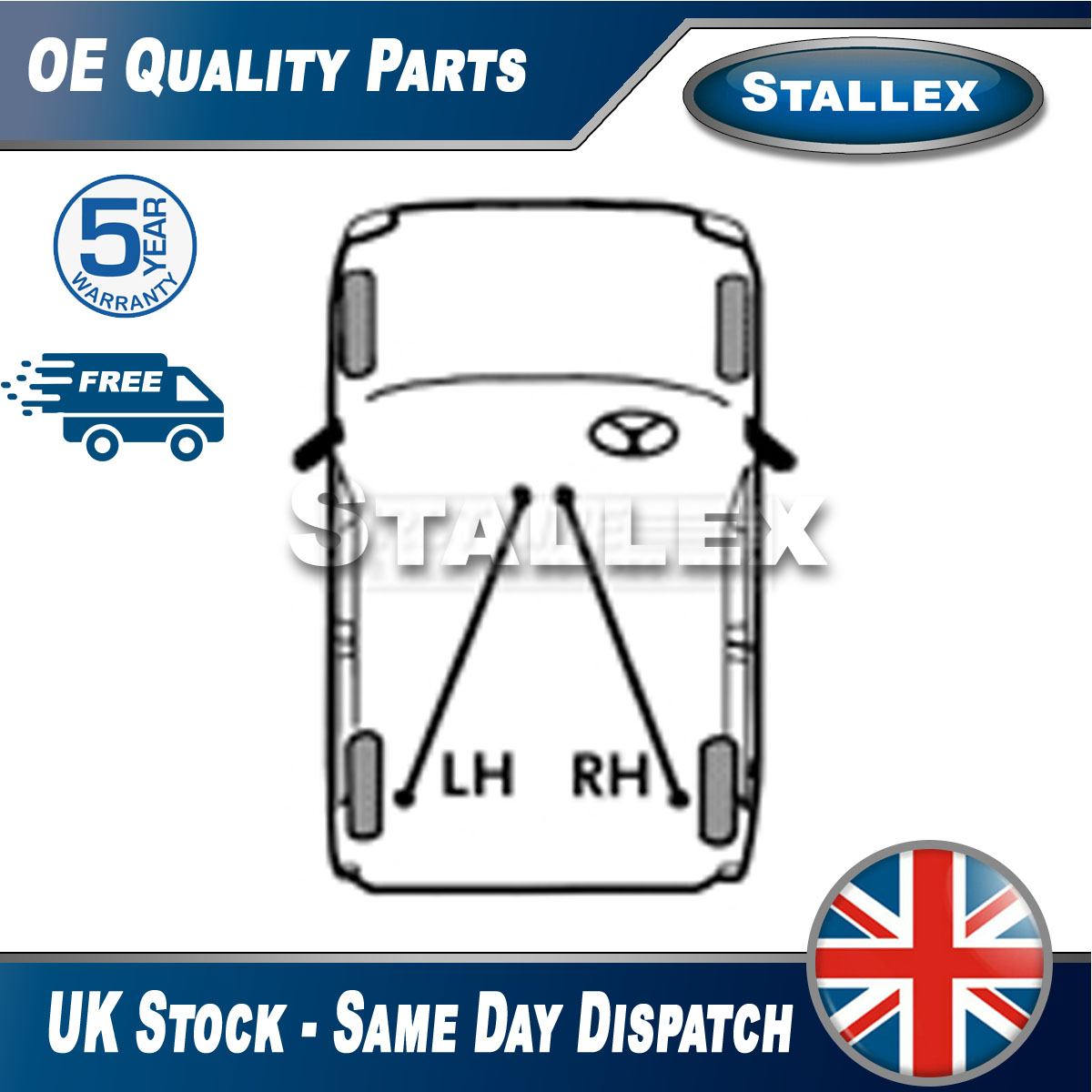 Fits Daewoo Nubira 1997- 2.0 Hand Brake Cable Rear Right Stallex 96392001 - Picture 2 of 6