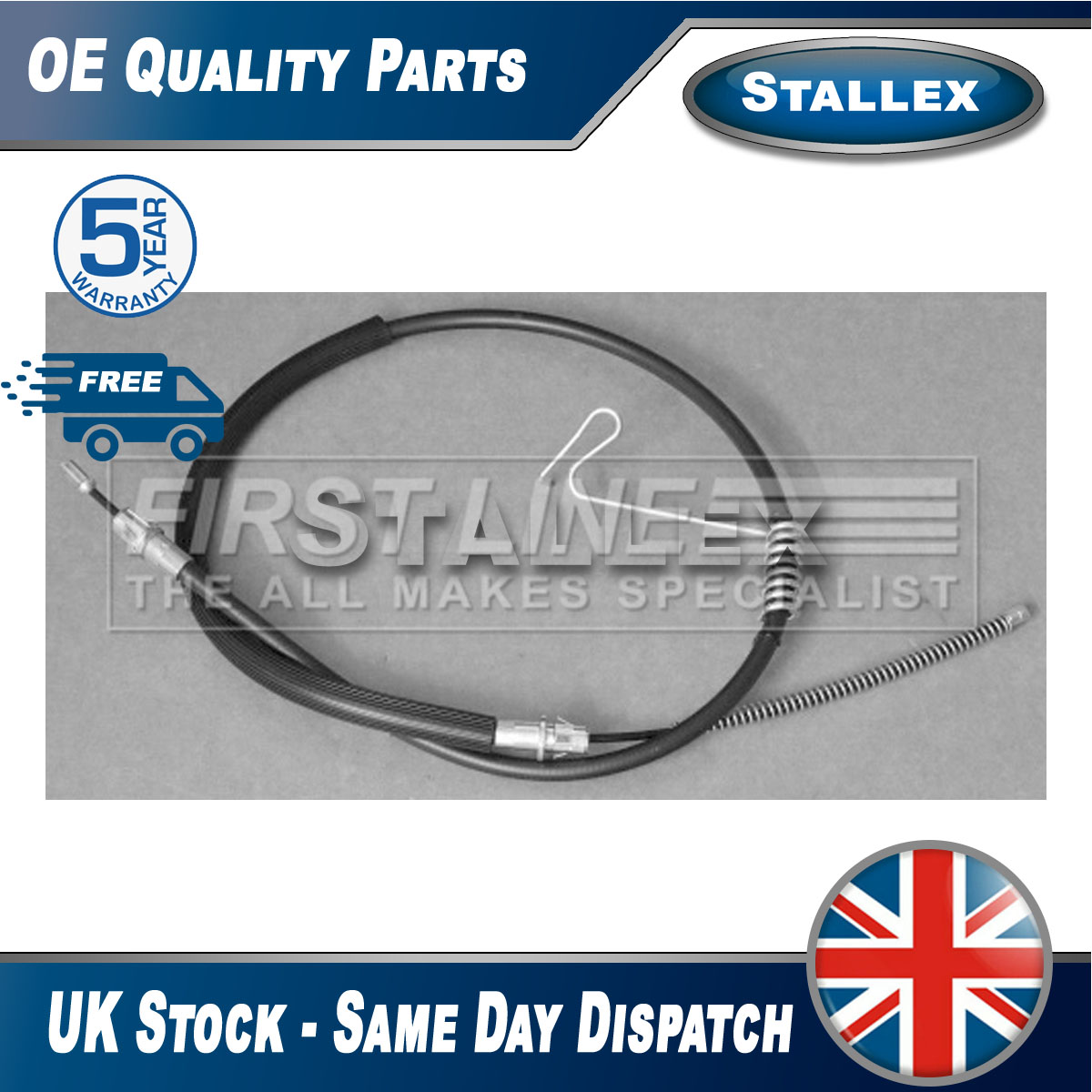 Fits Ford Transit 2002-2014 2.0 dCi 2.2 Hand Brake Cable Right Stallex 1494890