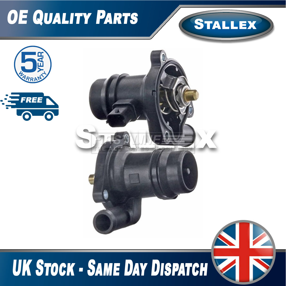 Fits Mokka Zafira Astra Meriva Corsa 1.4 Thermostat Coolant Stallex ...