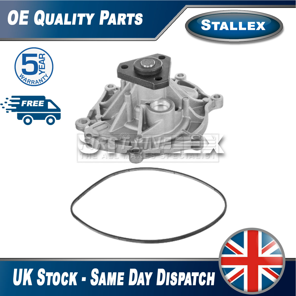 Fits Porsche 911 2009- 3.8 Water Pump Stallex 9A110604872