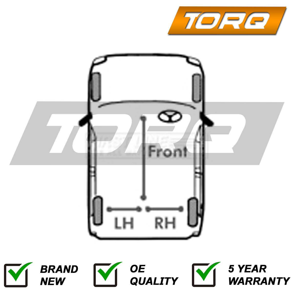 Hand Brake Cable Rear Right Torq Fits Mercedes C-Class 2000-2008 CLK 2002-2010