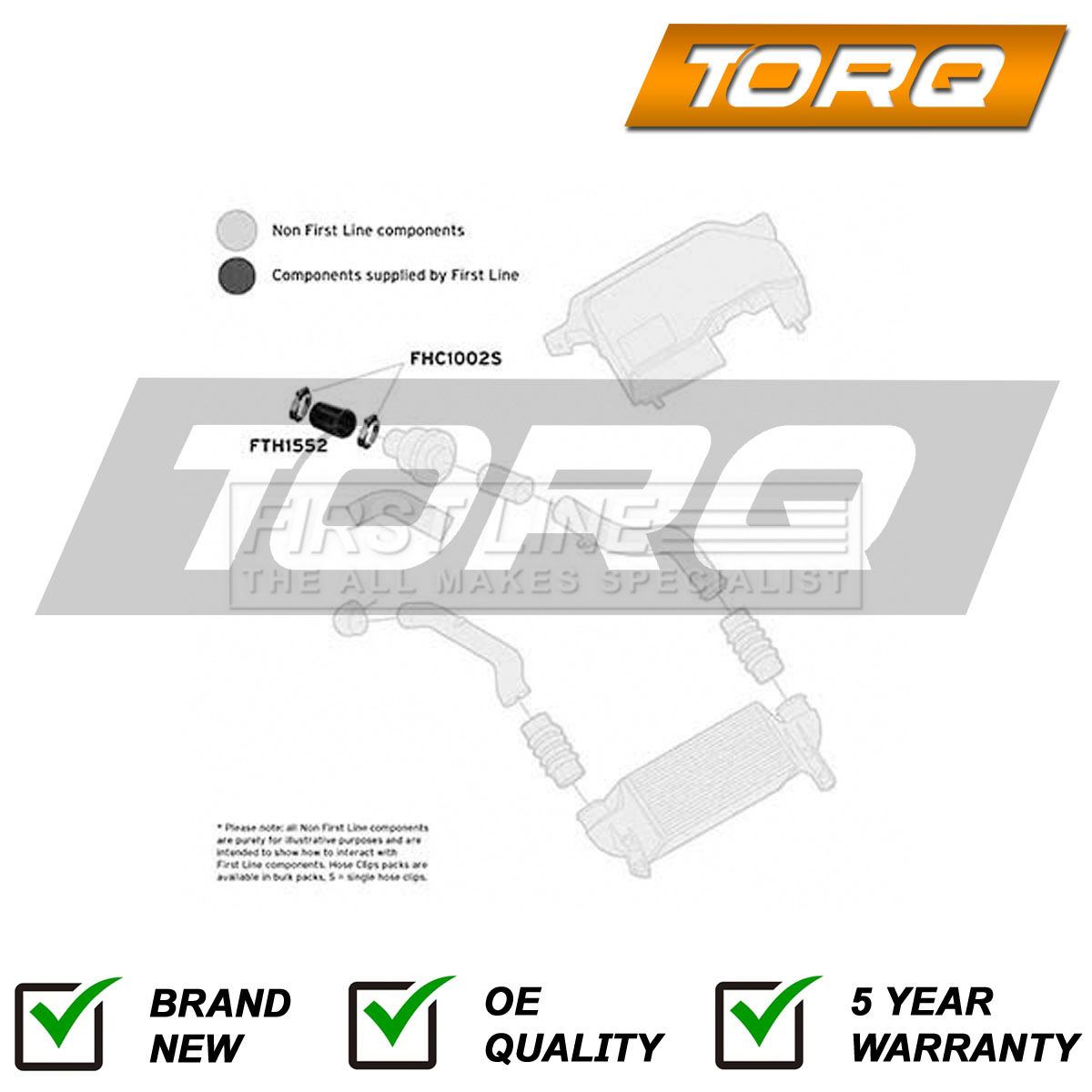 Turbo Hose Torq Fits Ford Transit Connect 2002-2013 1.8 dCi #2 2T1Q6K683AC