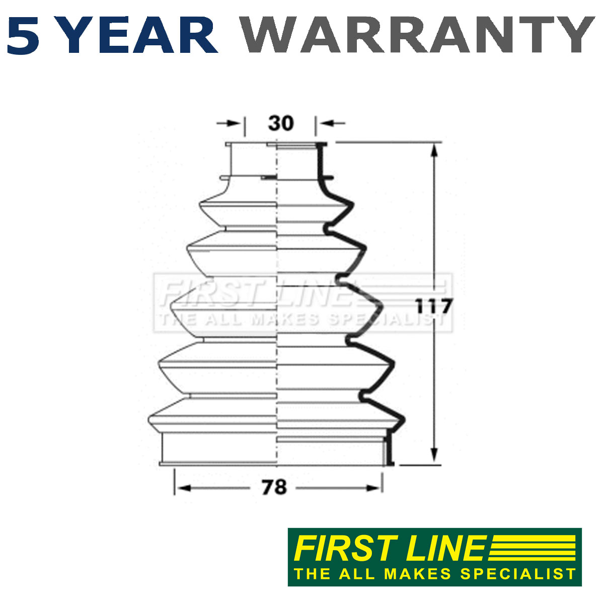 First Line Front Right Outer CV Joint Boot Set Fits Citroen C3 C2 ...