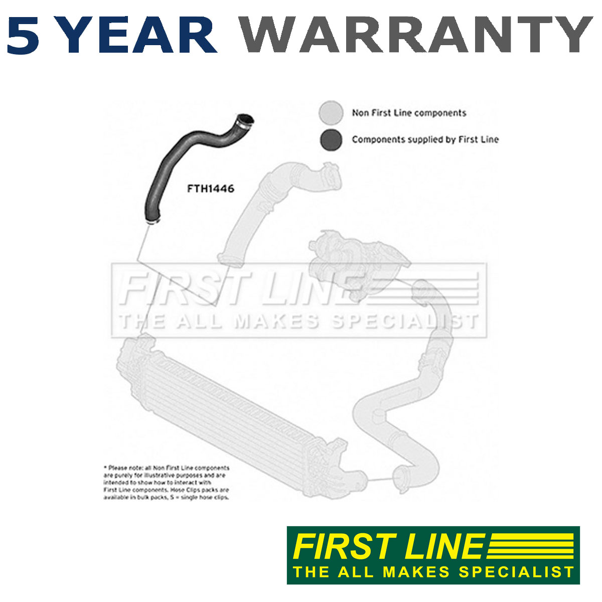 First Line Turbo Hose Fits Ford Focus C-Max 2.0 dCi #1 1530297