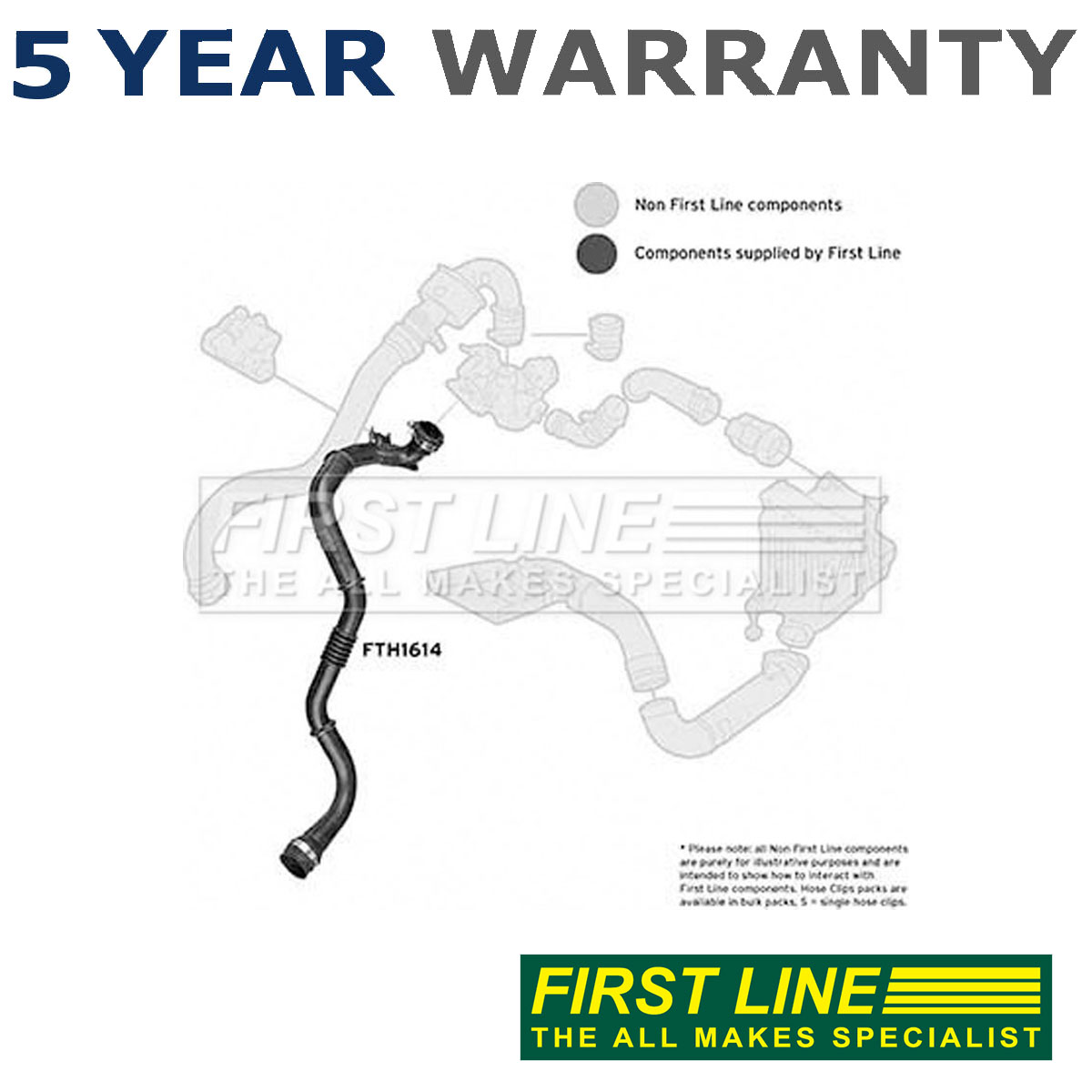 First Line Turbo Hose Fits Renault Megane Scenic Grand 1.5 dCi #1 8200208708