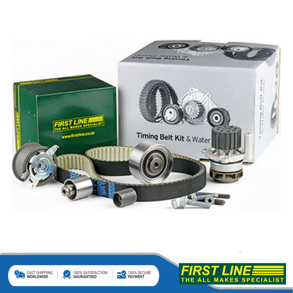 Fits VW Audi Skoda 2.0 TDi Timing Cam Belt Kit + Water Pump First Line ...