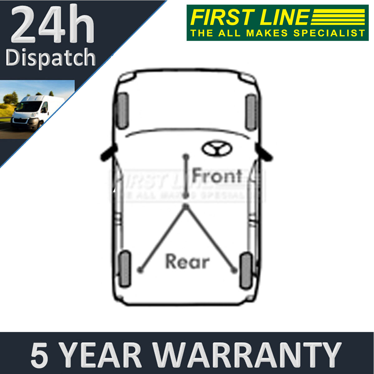 Fits Ford Escort 1991-1995 1.3 1.4 1.8 D First Line Rear Hand Brake Cable - Picture 2 of 6