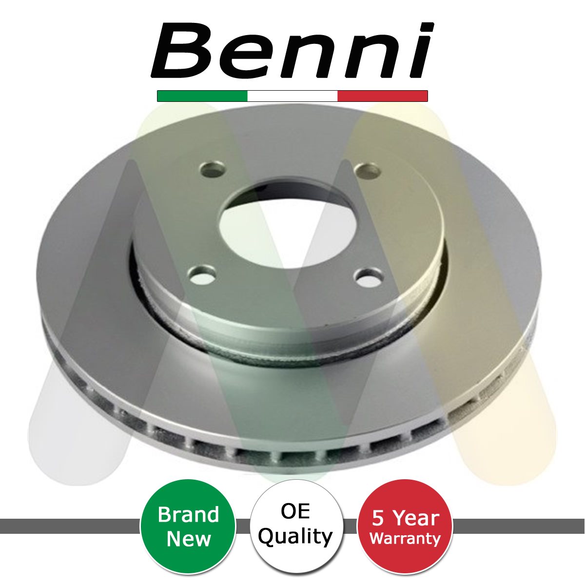1x Brake Disc Front Benni Fits Mitsubishi Colt 2004-2012 Smart Forfour 2004-2006