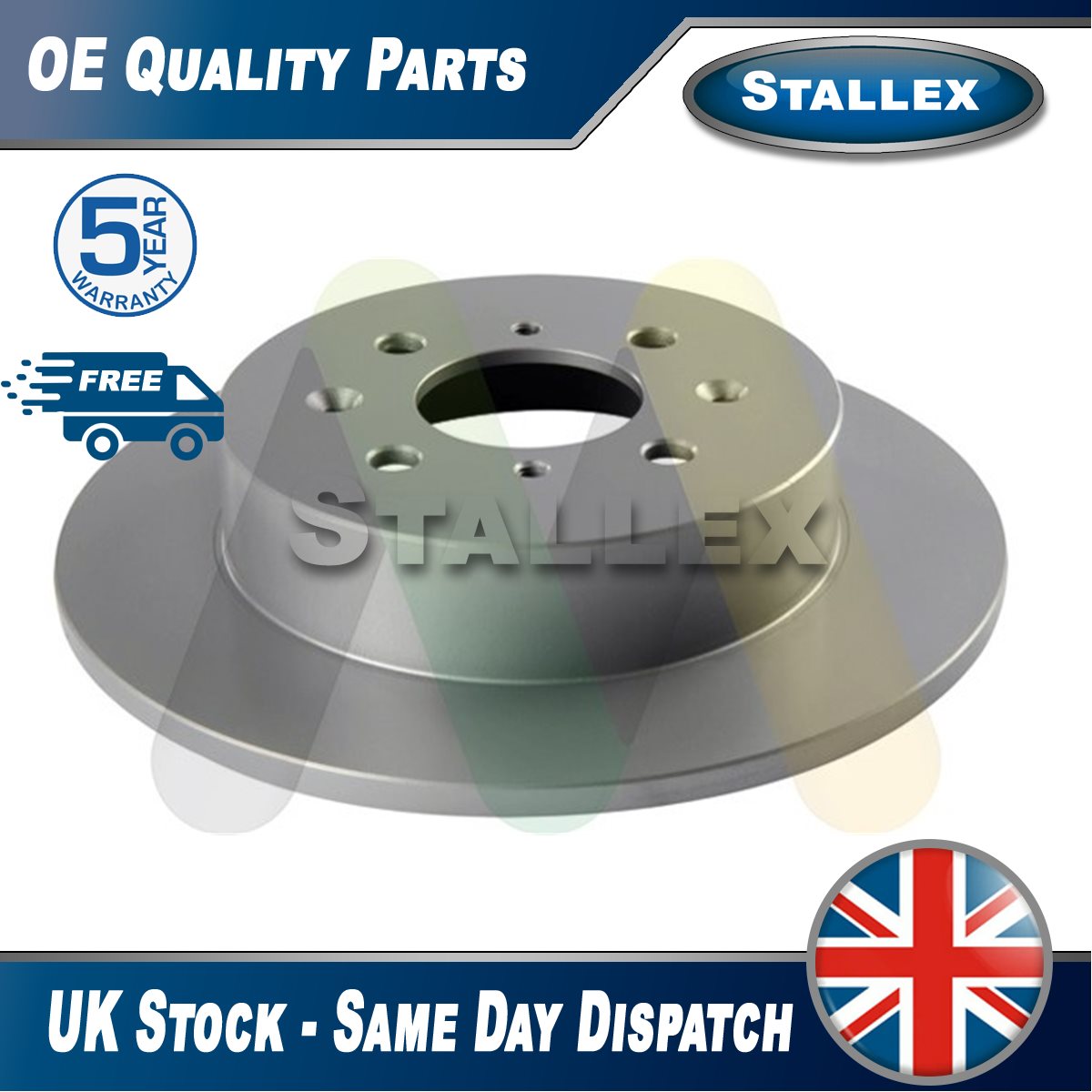 Fits Rover 25 1999-2005 MG ZR 2002-2005 ZS 2003-2005 1x Brake Disc Rear Stallex
