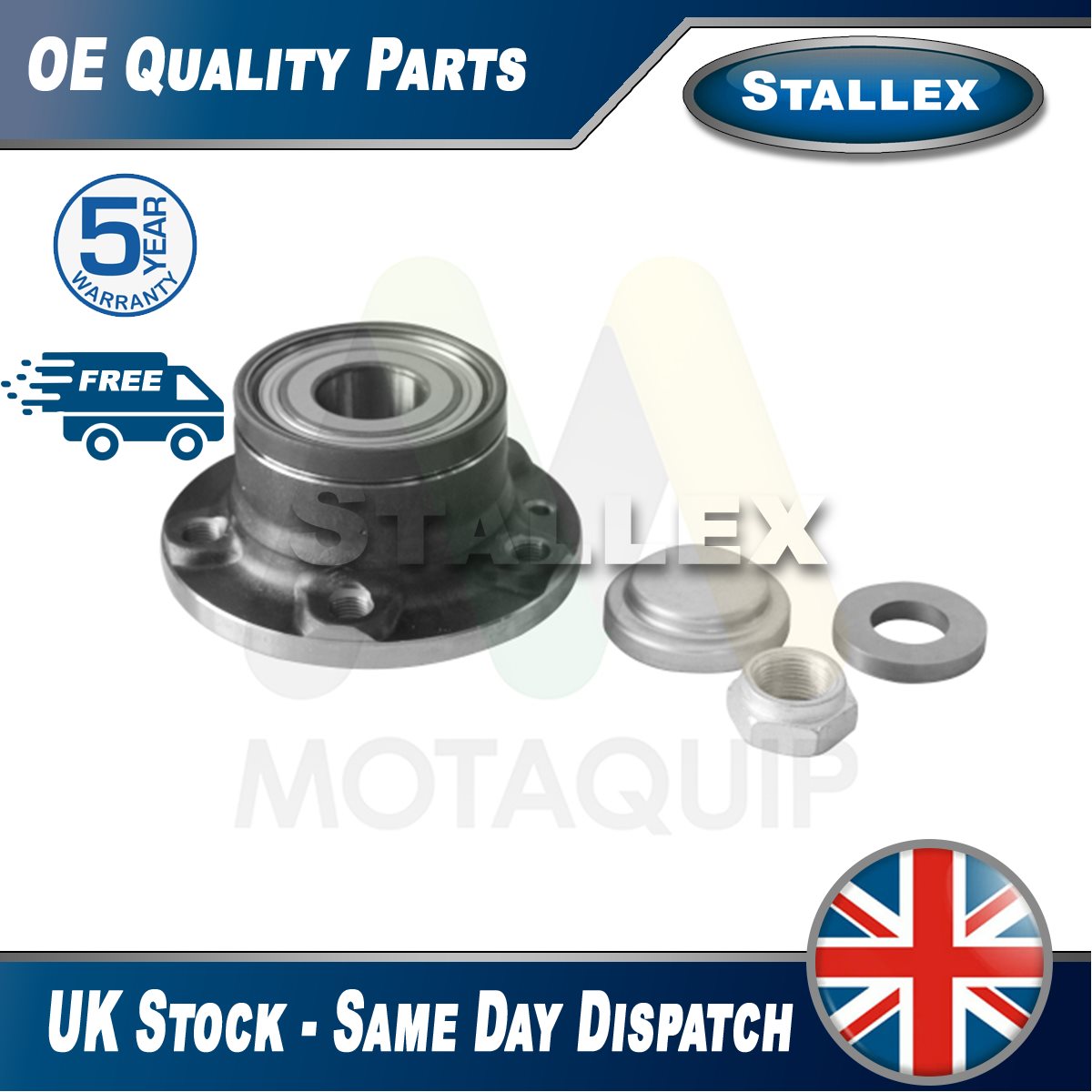 Fits Vauxhall Combo 2011- + Other Models Wheel Bearing Kit Rear Stallex