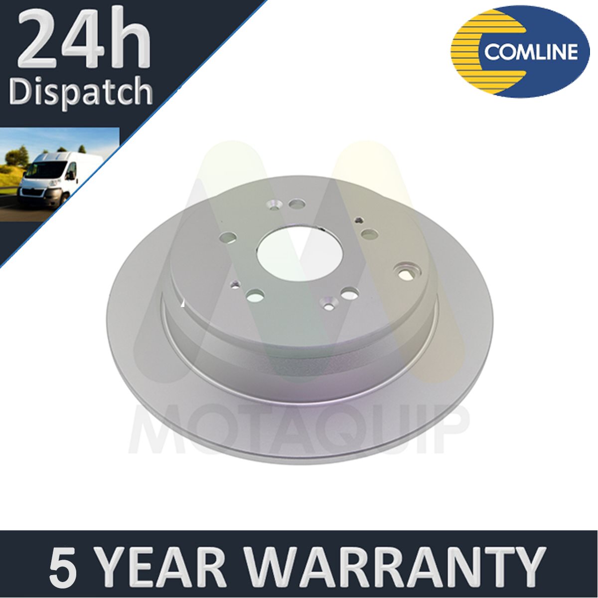 Fits Honda CR-V 2004- 2.0 2.2 D TDi 2.4 Motaquip Rear 1x Brake Disc