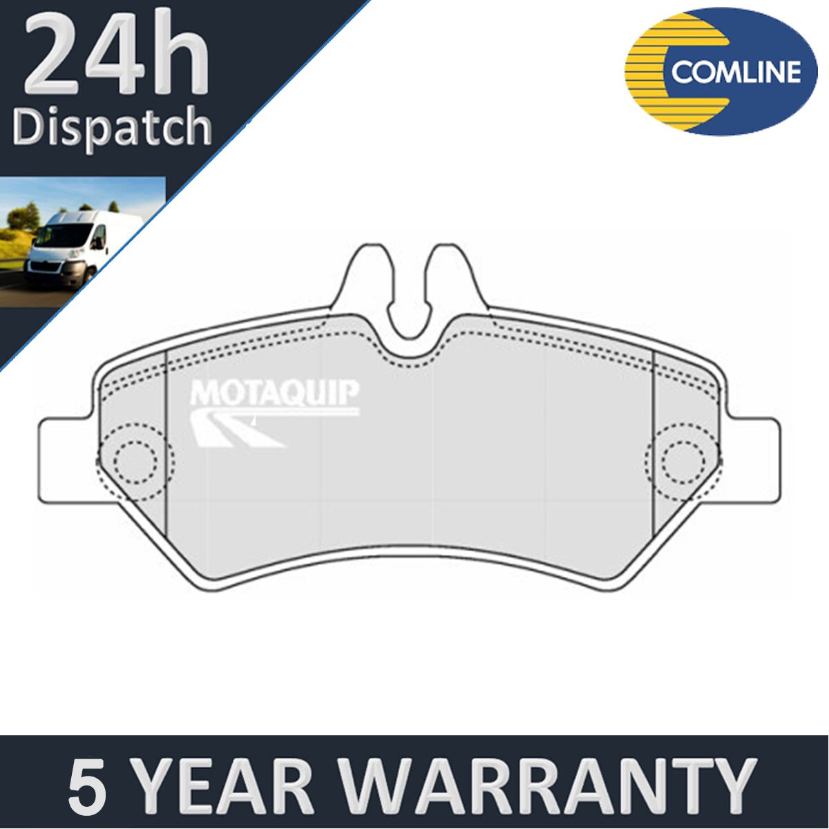 Fits Mercedes Sprinter 2006- VW Crafter 2006-2016 Motaquip Rear Brake Pads Set