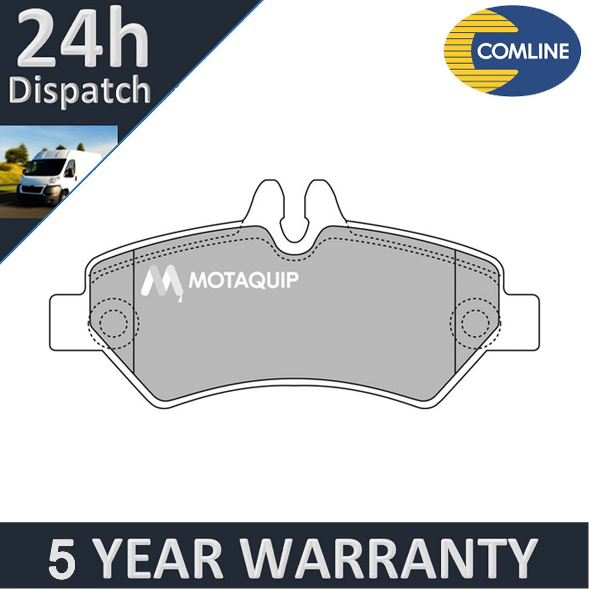 Fits Mercedes Sprinter 2006- VW Crafter 2006-2016 Motaquip Rear Brake Pads Set