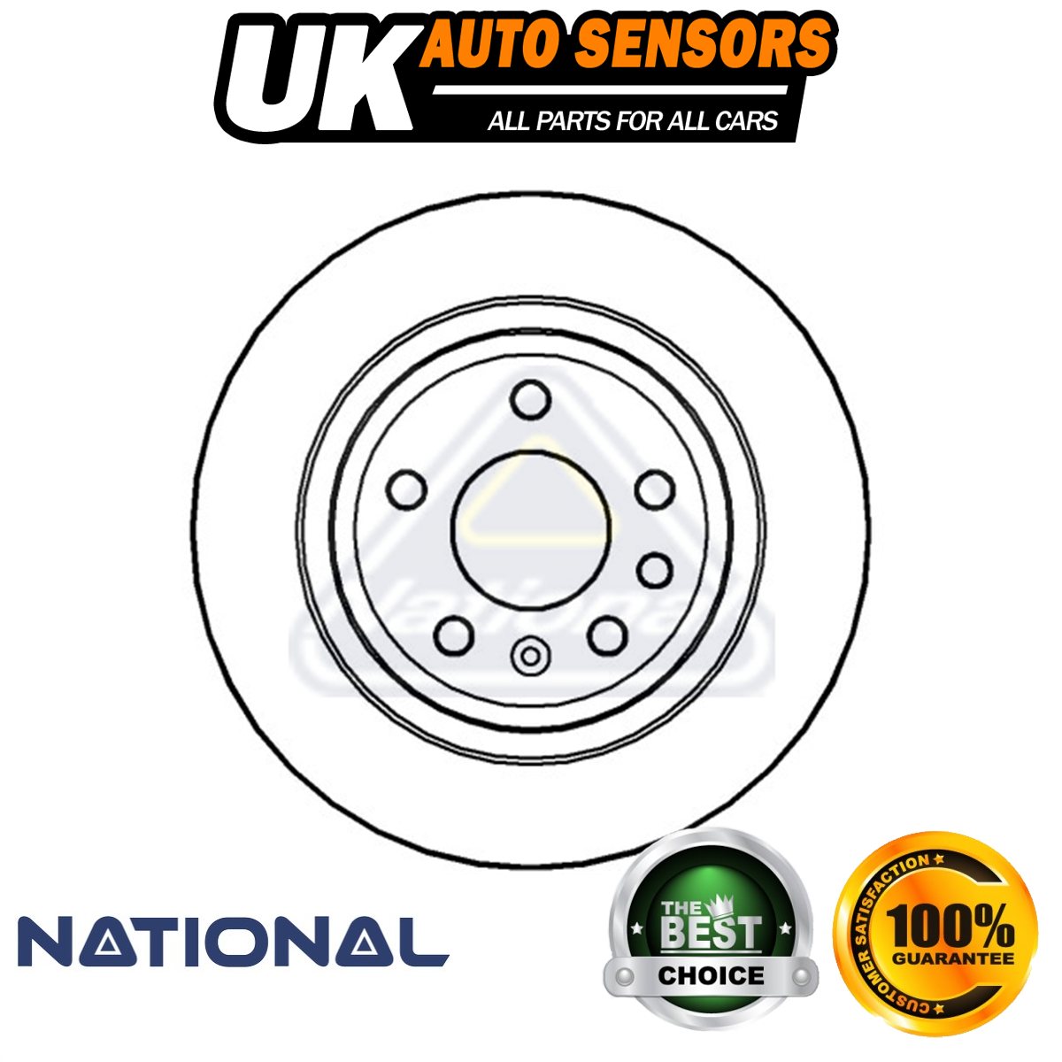 Fits Saab 9-5 1997-2009 NBD969 National Rear Brake Disc